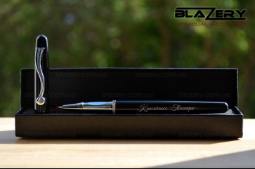Ручка с гравировкой Black droplet -360-
